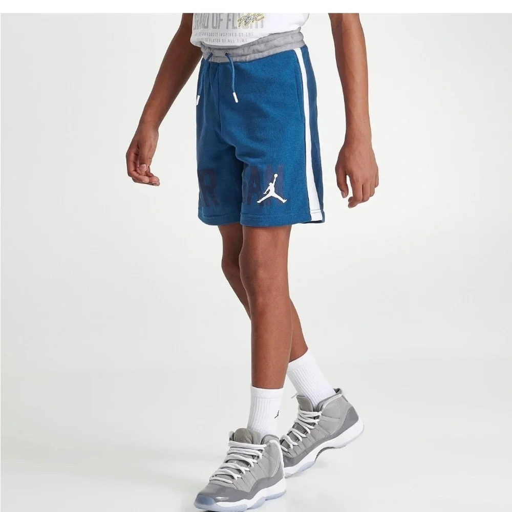 Jordan Blue Athletic Shorts with Jumpman Logo